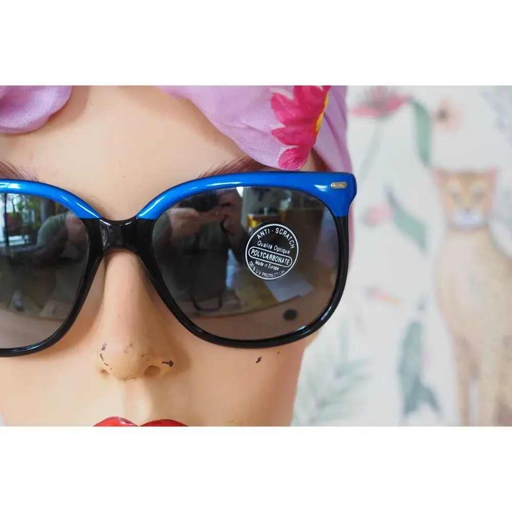 Vintage 1990s Lion in the Sun Sunglasses France Two Tone Retro Festival NOS